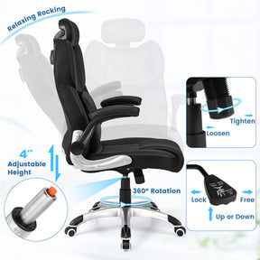 Kneading Back Massage Office Chair with Adjustable Heights and Headrest