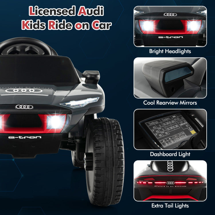 Licensed Audi Kids Ride-On Racing Car with Safety Belt