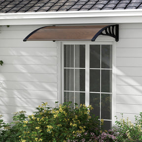 48 x 40 Inch Outdoor Front Door Window Awning Door Canopy Exterior