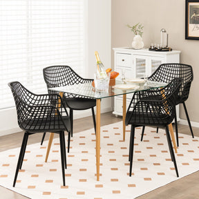 Set of 4 Heavy Duty Modern Kitchen Dining Chair for Home and Office