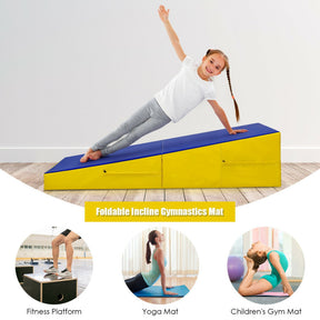 Tumbling Incline Yoga Gymnastics Exercise Folding Wedge Ramp Mat