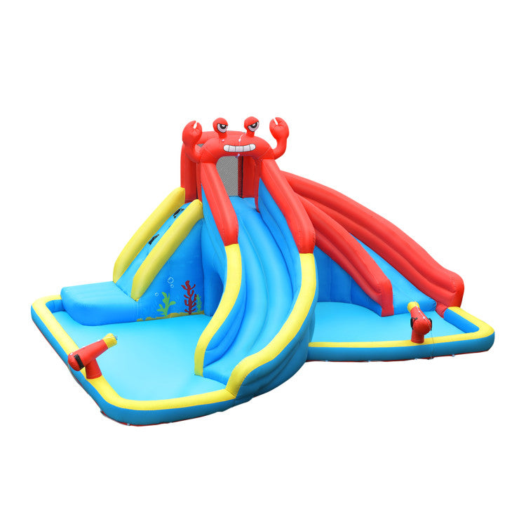 Kids Inflatable Water Slide Crab Dual Slide Bounce House without Blower