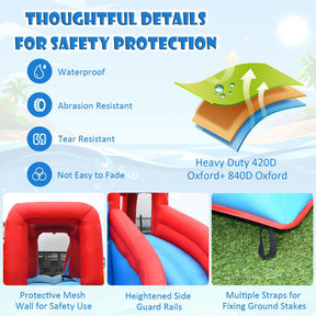Kids Inflatable Water Slide Crab Dual Slide Bounce House without Blower