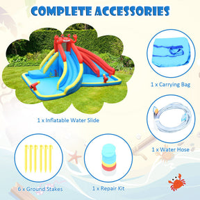 Kids Inflatable Water Slide Crab Dual Slide Bounce House without Blower