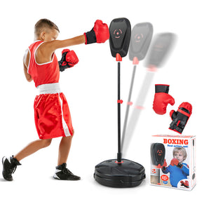 Inflation-Free Boxing Set with Punching Bag and Boxing Gloves for 5+ Years Old Kids