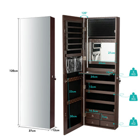 LED Full-length Mirror Jewelry Cabinet, Multipurpose Storage Cabinet