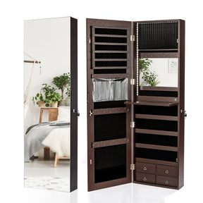 LED Full-length Mirror Jewelry Cabinet, Multipurpose Storage Cabinet
