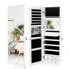 LED Full-length Mirror Jewelry Cabinet, Multipurpose Storage Cabinet