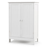 Giantex Bathroom Floor Cabinet, Wooden Floor Storage Cabinet w/Double Doors