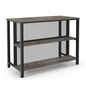 Giantex 91 cm Tall Bar Table with Storage 3-Tier Wine Bar Unit Table with Open Shelves
