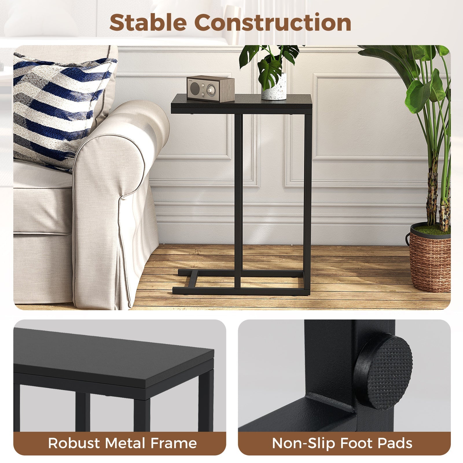 Giantex Industrial Narrow End Side Table