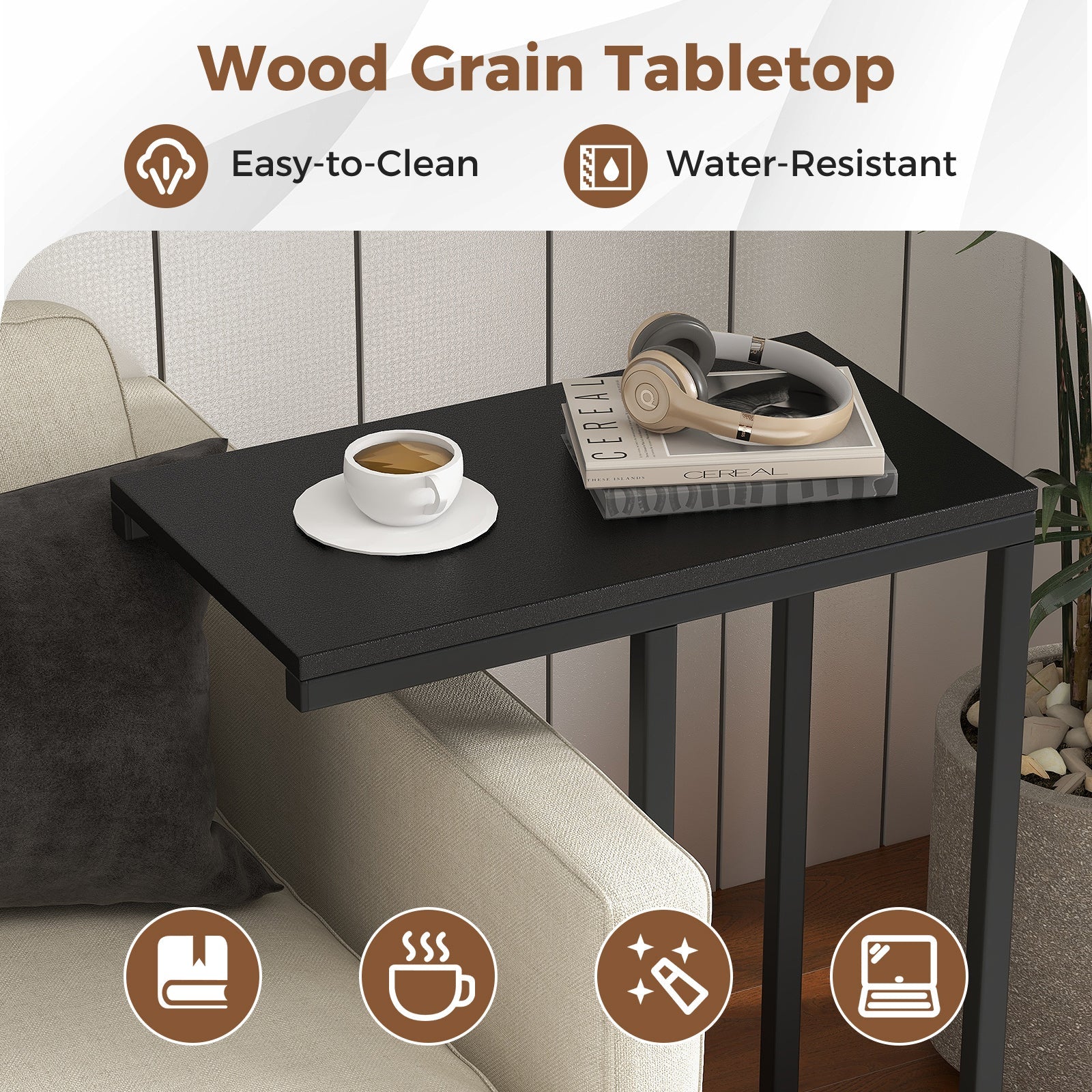Giantex Industrial Narrow End Side Table