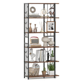 6-Tier Bookshelf Modern Geometric Bookcase