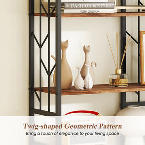 6-Tier Bookshelf Modern Geometric Bookcase