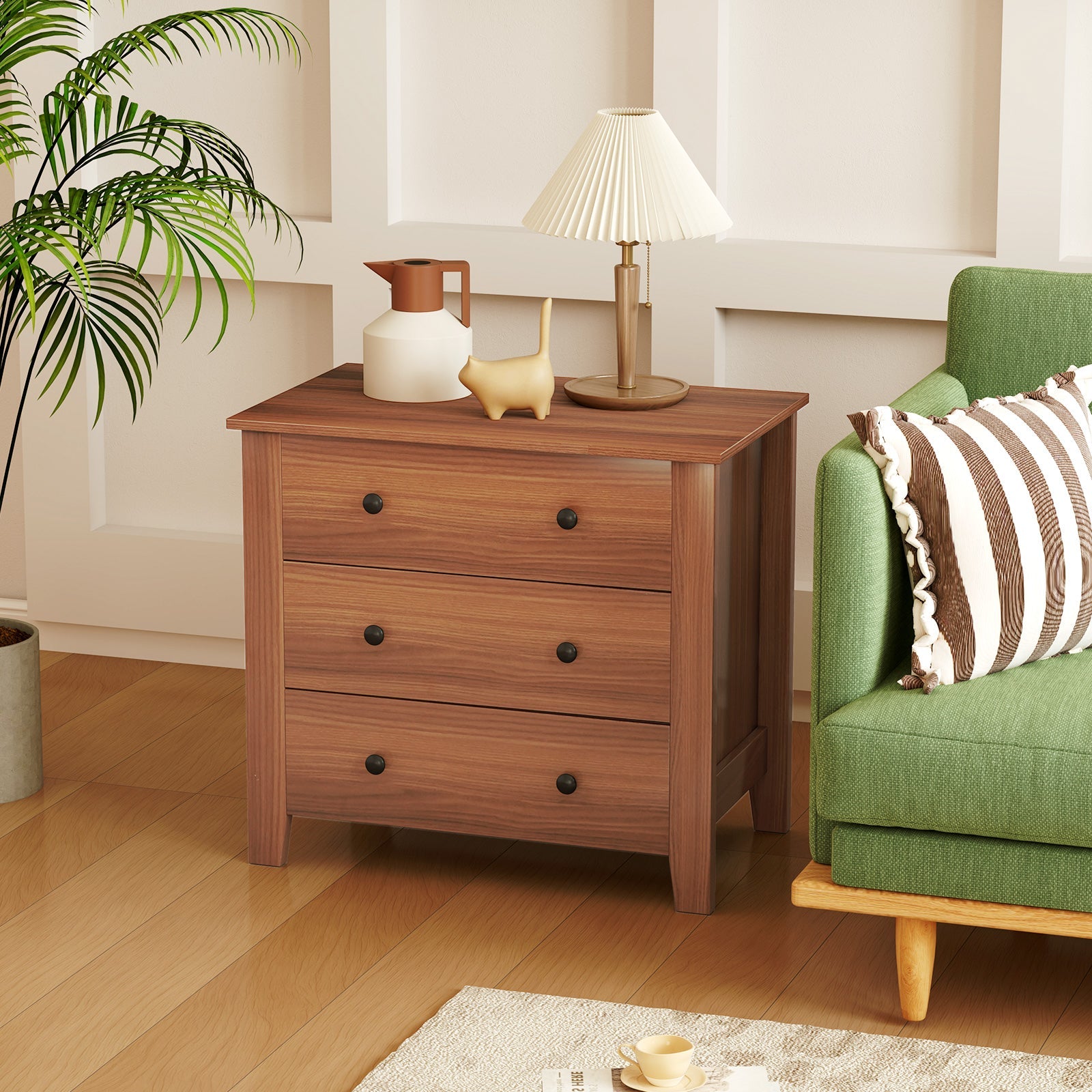 3-Drawer Dresser, Wide Chest of Drawers