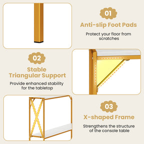 Narrow Console Table, 2-Tier Entryway Table with Storage