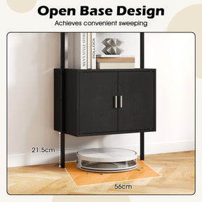 5 Tier Tall Bookshelf Wall Mount Ladder Bookcase