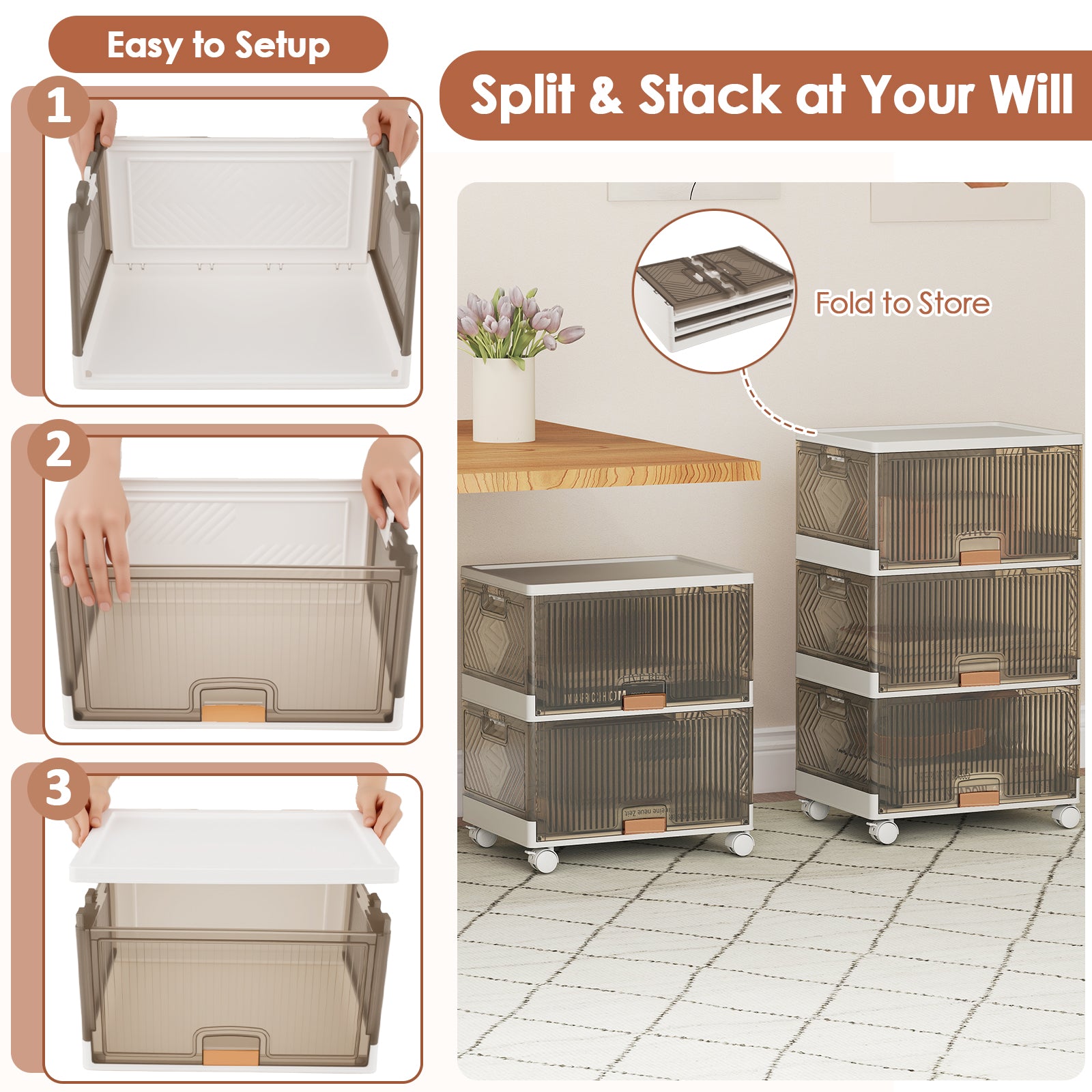 3-Tier Foldable Shoe Rack Organizer