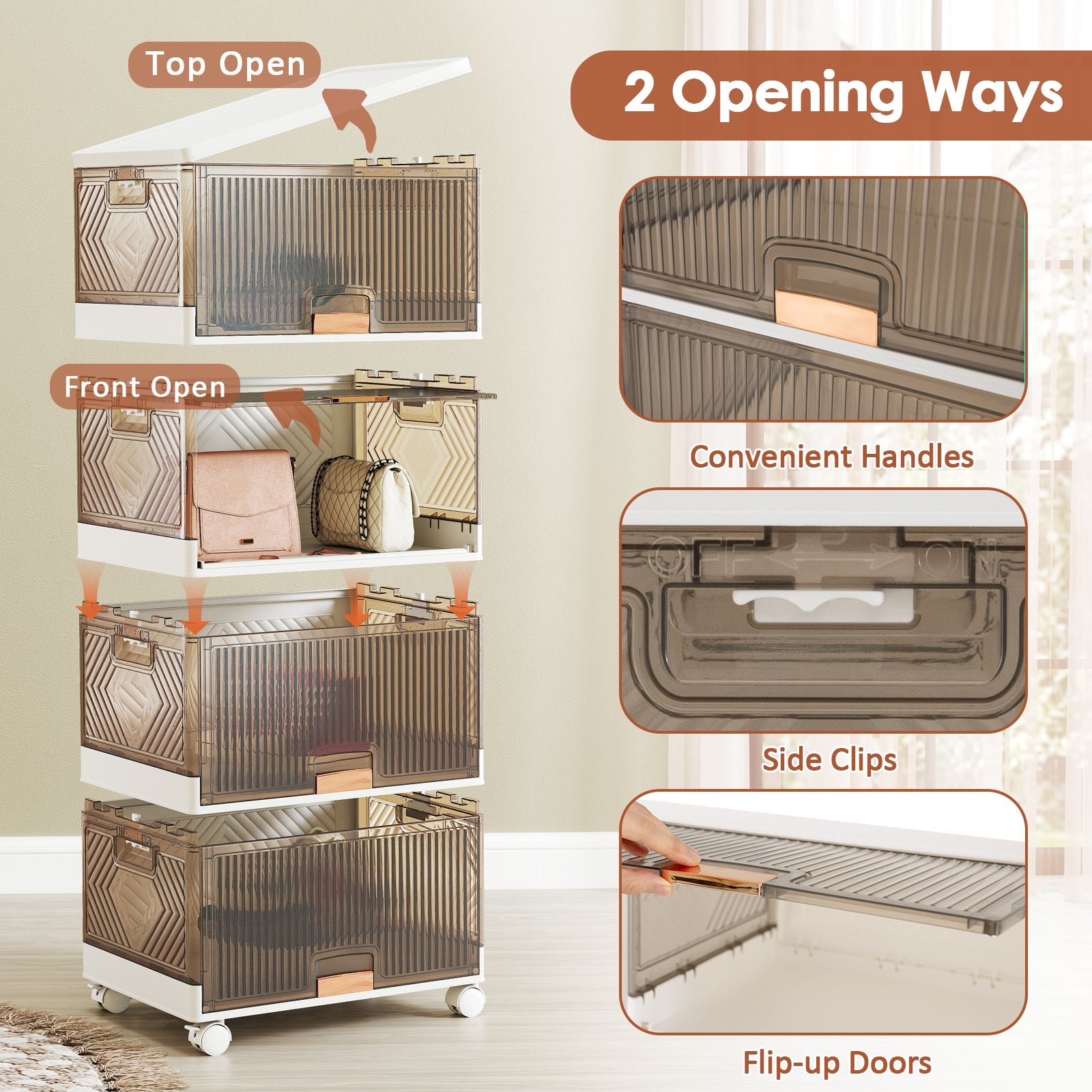 4-Tier Foldable Shoe Rack Organizer