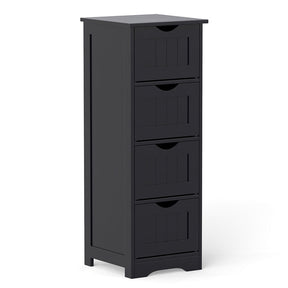 Giantex Bathroom Floor Cabinet, Freestanding Side Storage Cabinet W/ 4 Drawers & Anti-Toppling Device