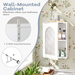 Medicine Cabinet with Tempered Glass Door & Adjustable Shelf