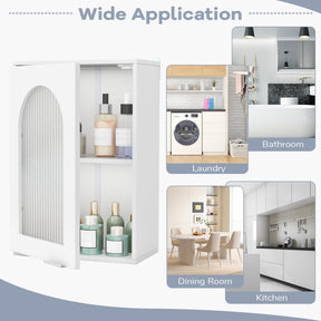 Medicine Cabinet with Tempered Glass Door & Adjustable Shelf
