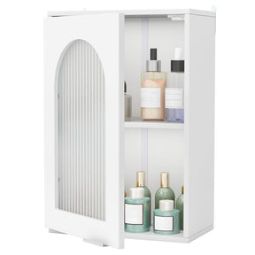 Medicine Cabinet with Tempered Glass Door & Adjustable Shelf