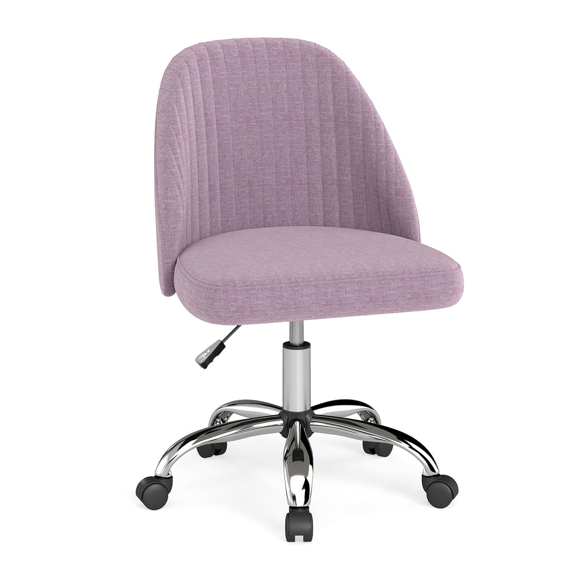 Office Chair, Modern Armless Desk Chair with Curved Backrest & Upholstered Seat