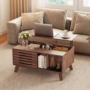 Lift Top Coffee Table with Hidden Compartment for Living Room