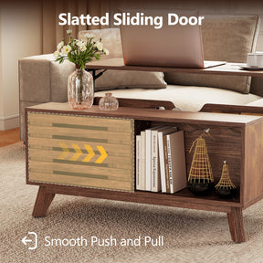 Lift Top Coffee Table with Hidden Compartment for Living Room