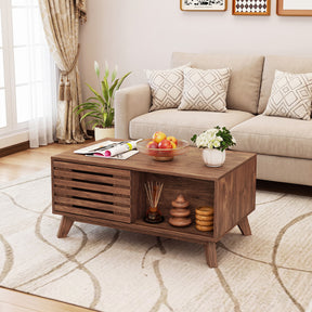 Lift Top Coffee Table with Hidden Compartment for Living Room