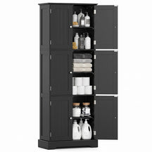 Tall Bathroom Storage Cabinet with 6 Doors, 60 x 30 x 160 CM