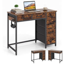 Computer Desk with Reversible Drawers, Home Office Desk