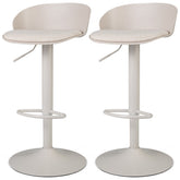 Set of 2 Adjustable Swivel Bar Stools w/ Back & Footrest, Loads 150 kg Each