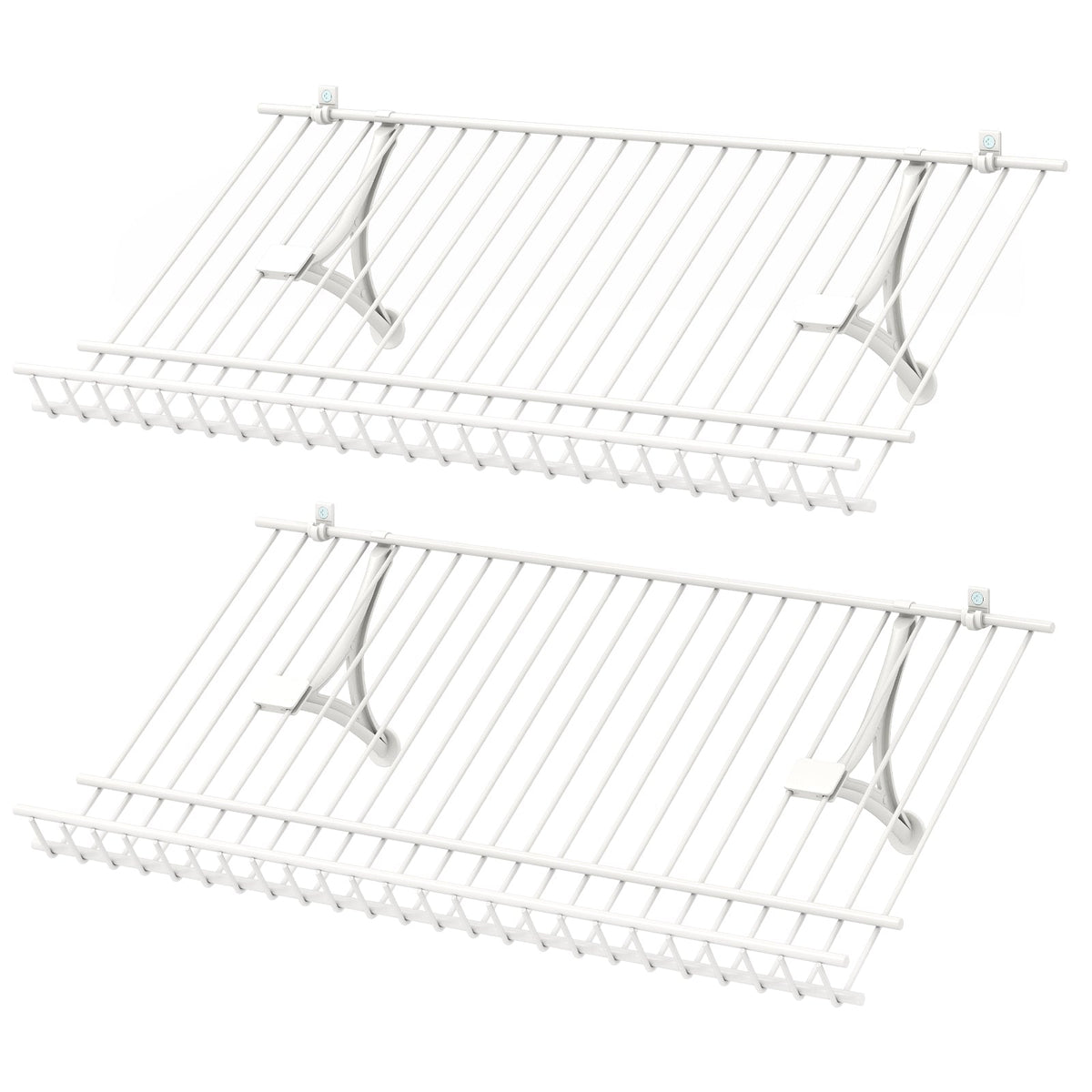 Closet Shelves Wall Mounted Set of 2