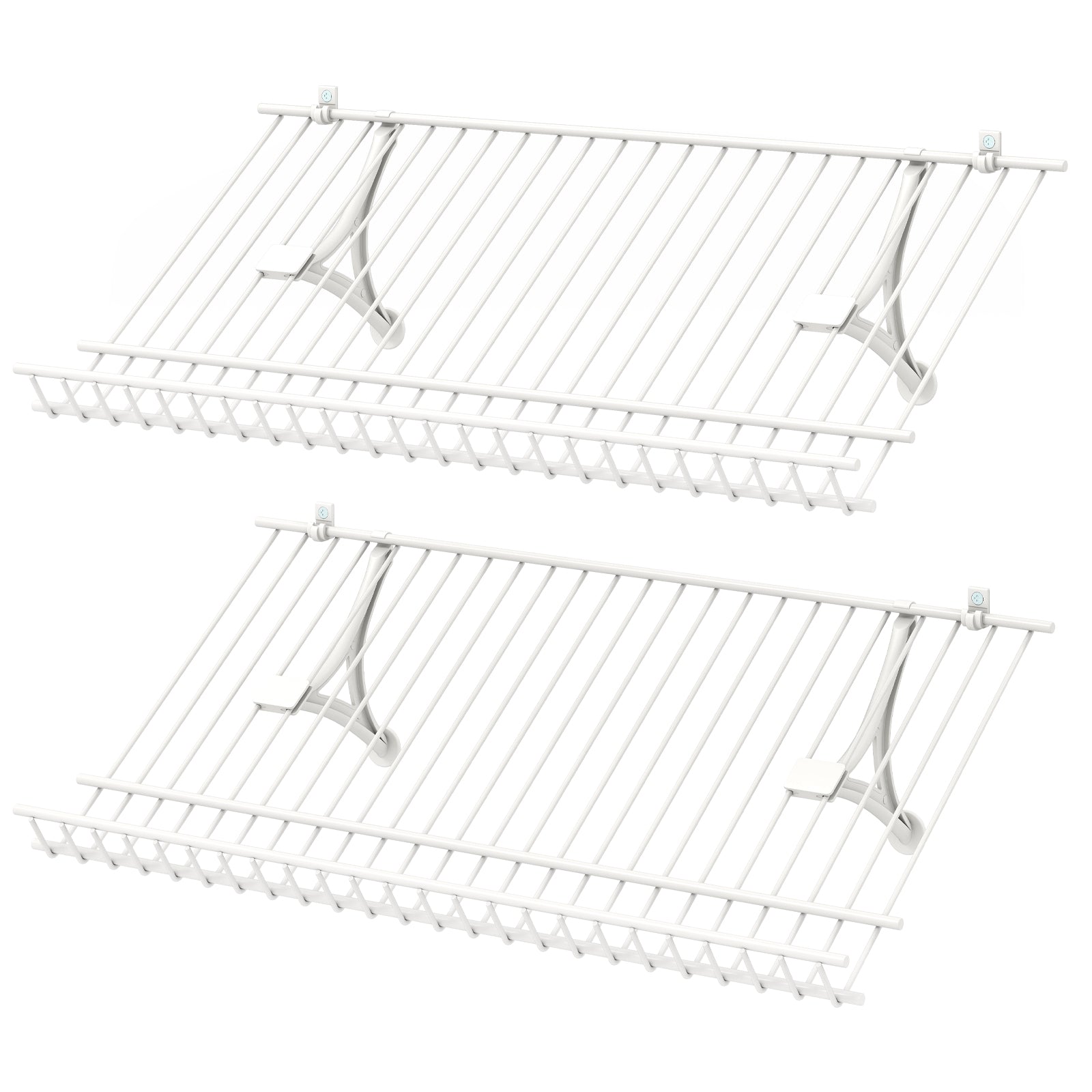 Closet Shelves Wall Mounted Set of 2