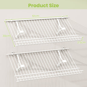 Closet Shelves Wall Mounted Set of 2