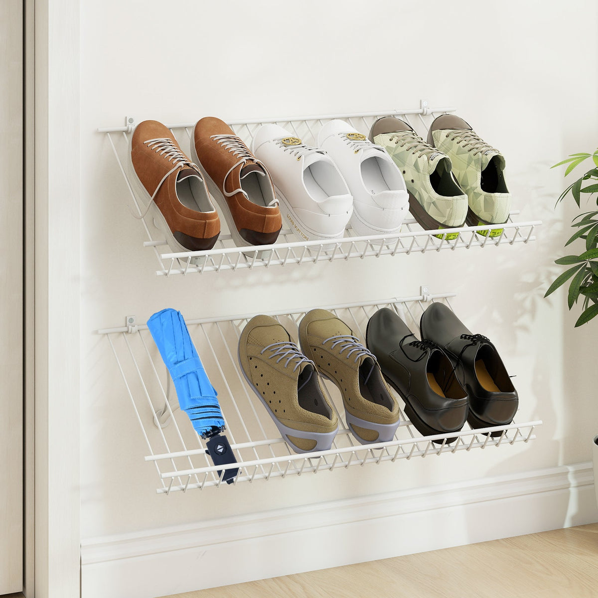 Closet Shelves Wall Mounted Set of 2