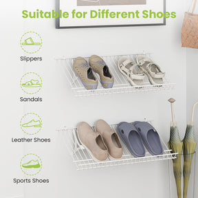 Closet Shelves Wall Mounted Set of 2
