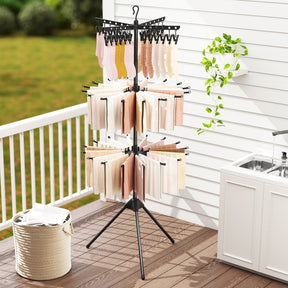 3-Tier Folding Clothes Drying Rack, 178 cm Freestanding Tripod Laundry Drying Rack