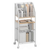 Rolling File Utility Cart w/ 2 Drawers, Lockable Wheels for Home Office