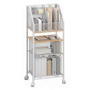 Rolling File Utility Cart w/ 2 Drawers, Lockable Wheels for Home Office
