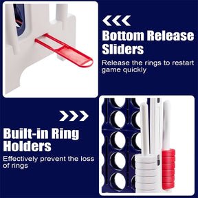 Jumbo 4-to-Score Giant Game Set 4 in A Row Game Sets with 42 Jumbo Rings for Party and Family Game