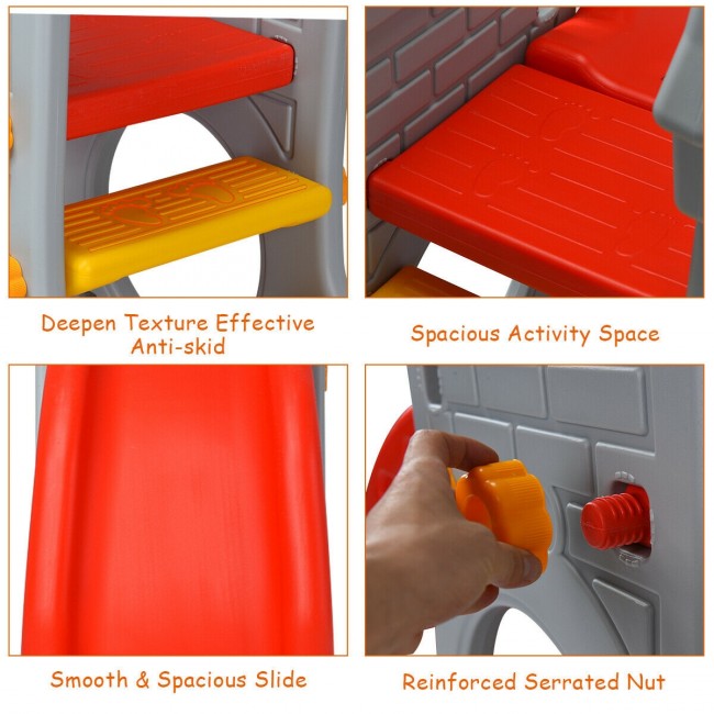 Kids Activity Climber Slide Outdoor Playset