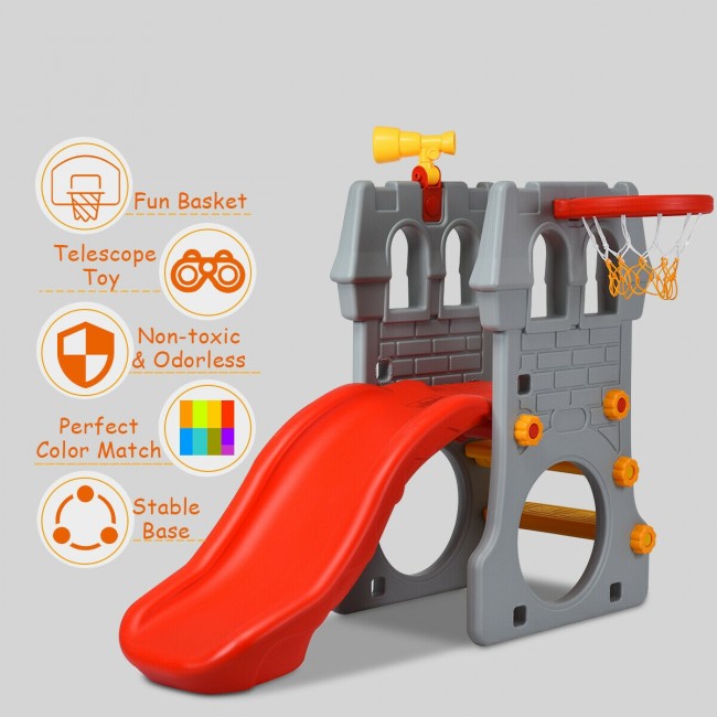 Kids Activity Climber Slide Outdoor Playset