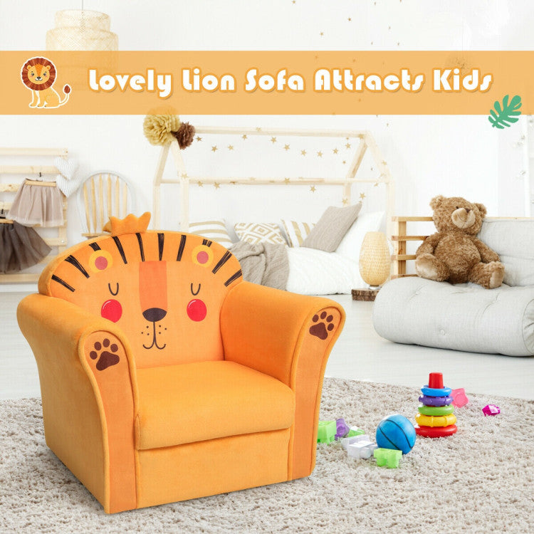Kids Armrest Lion Upholstered Sofa with ASTM and CPSIA