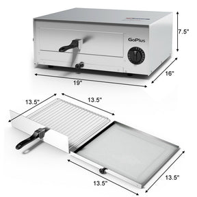 Kitchen Commercial Pizza Oven Stainless Steel Pan with Auto Shut-off Timer