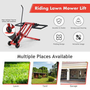 Lawn Mower Lift with Hydraulic Jack for Tractors  and Zero Turn Riding Lawn Mowers
