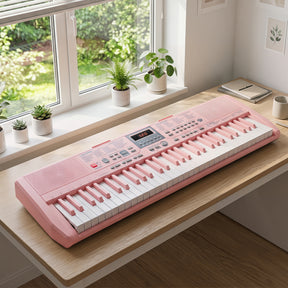 61 Keys Beginners Piano Keyboard, Electric Keyboard Kit with Adjustable Stand & Stool