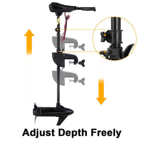 Marine Propeller 55lbs Freshwater Transom Mounted Trolling Motor 36" Shaft with Retractable and Rotatable Handles
